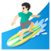 man surfing, light skin tone